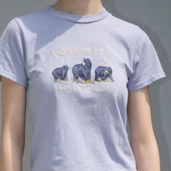 Brandy Melville John Galt Blue Yosemite Tee one size - Picture 1 of 8